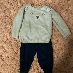Adorable Grey/ Blue bear set 12M